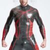 eurocat latex Male 'Tangled Web' Back Zip Catsuit