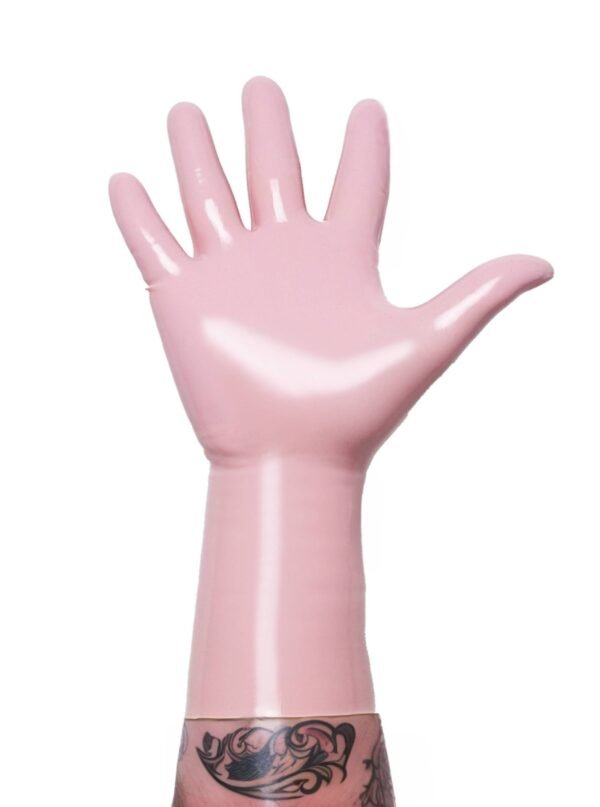 Baby Pink Classic Short Molded Latex Gloves
