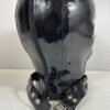 Latex Gimp Hood Open Eyes and Open Mouth