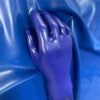 Dark Blue Classic Short Molded Latex Gloves