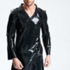 eurocat latex Male Double-Breasted Three-Quarter Trench Coat