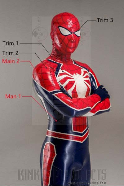 eurocat latex Male 'Spidey Two' rubber Costume Catsuit