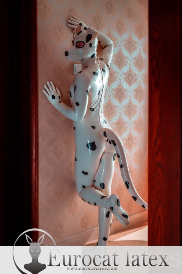 eurocat latex Male 'Dalmatian' Catsuit