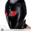 eurocat Male Latex Hood Rubber Fetish Wear Cosplay catsuits MASK FISH EYES MAK