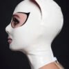 Latex cat mask with eyelashes and pink ears