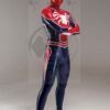 eurocat latex Male Zipperless Neck Entry 'Spidey' rubber Catsuit
