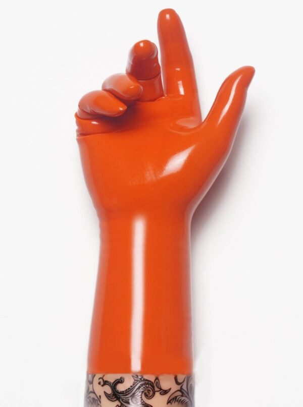 fetish  latex gloves Short, Stretchy and Body Safe rubber Gloves chlorined 0.4mm
