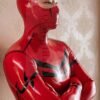 eurocat latex Male Red Ninjia rubber Catsuit