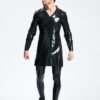 eurocat latex Male Double-Breasted Three-Quarter Trench Coat