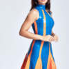 latex 'Filippa' Flared Skirt Sleeveless Mini Dress
