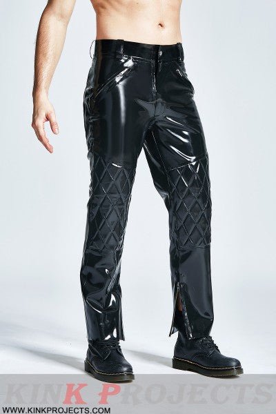 eurocat latex Male Quilted Pattern Trousers