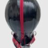 Latex Hood Contrast pin hole eyes & zip mouth.
