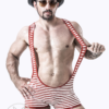 eurocat latex Male Outstanding Stripes Wrestling Suit