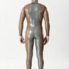 Male 'Silver Sleek' Front-zip Catsuit