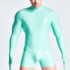 eurocat latex Male Mitten-Sleeved Neck Entry Short Catsuit