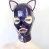 Latex Rubber Cat Hood with attached ears