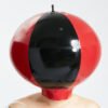Latex  Rubber Inflatable Hood Mask Black red Fetish Cosplay Club thickness are 0.4mm
