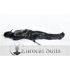 eurocat Male Latex hood fetish wear vacuum cube Rubber Mask Eyes Club Cosplay Black