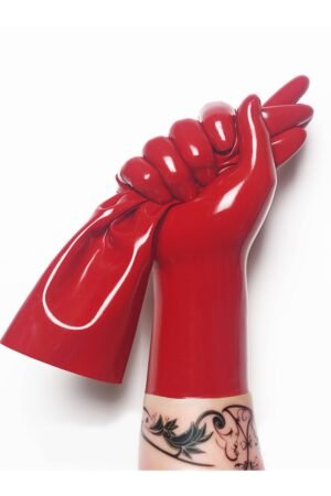 Red Classic Short Molded Latex Gloves