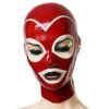 Latex Rubber Hood with trimmed face and zipper