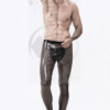 eurocat latex Male Transparent rubber Pouch-Front Leggings/Tights