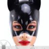 eurocat  Latex Hood Rubber Fetish Wear Cosplay CAT MASK catsuits