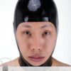 eurocat Male Latex Hood Rubber Fetish Wear Cosplay catsuits  MASK OPEN
