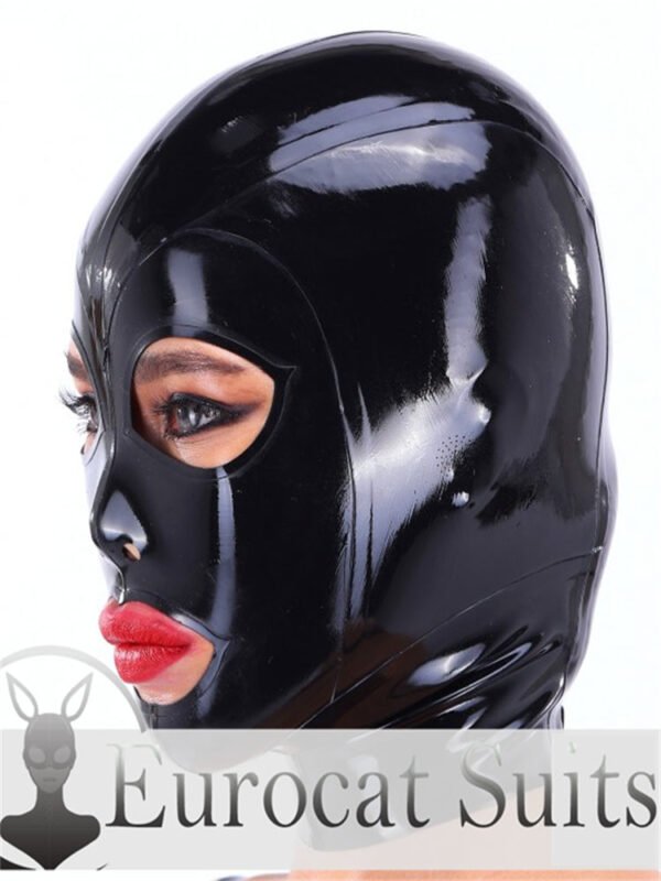 eurocat  Latex Hood Rubber Fetish Wear Cosplay catsuits  MASK BASIC