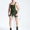 eurocat latex Male Dungaree rubber Shorts