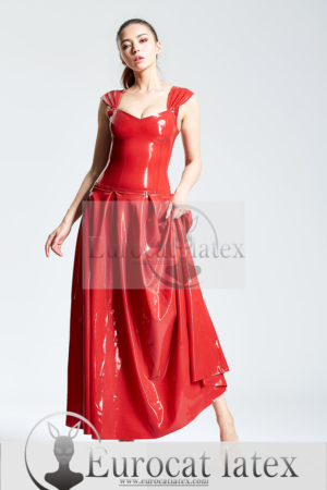 U-Neck Ballerina-Length Party Dress