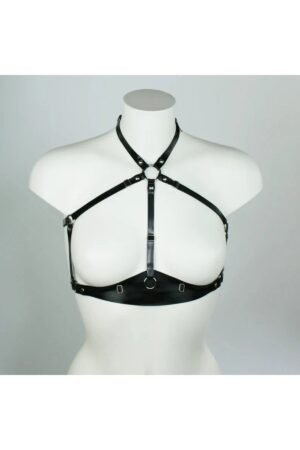 Slim Strapped Latex Halter Harness