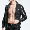 eurocat latex Male Bomber Style Jacket