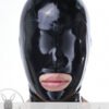 eurocat Male Latex Hood Rubber Fetish Wear Cosplay catsuits LASER PERFORATE  MASK