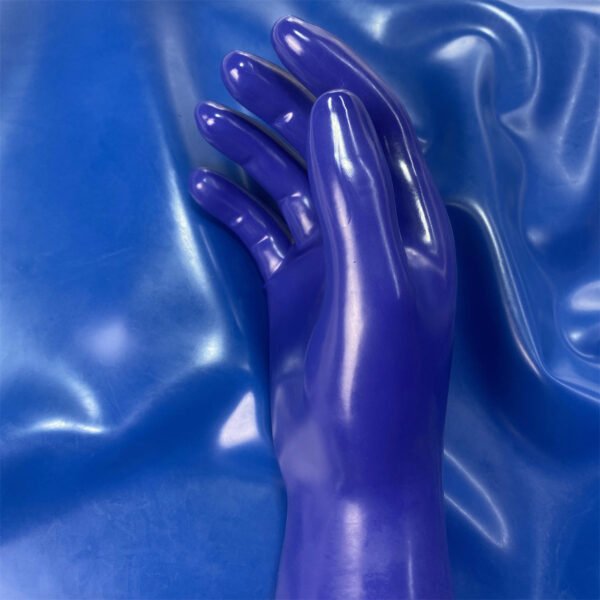 Dark Blue Classic Short Molded Latex Gloves