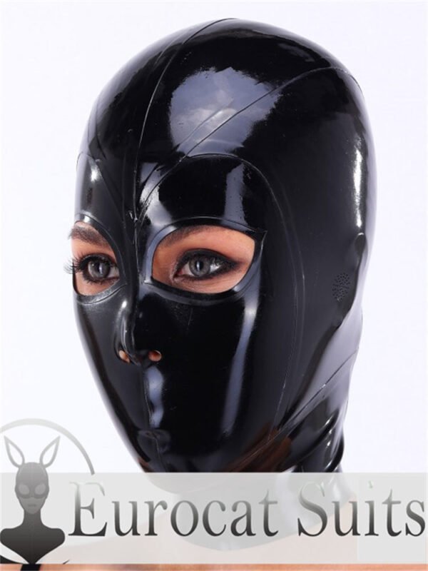 eurocat Latex Hood Rubber Fetish Wear Cosplay catsuits MASK GIMP