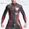 eurocat latex Male 'Tangled Web' Back Zip Catsuit