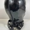 Latex Full Face Hood with No Eyes