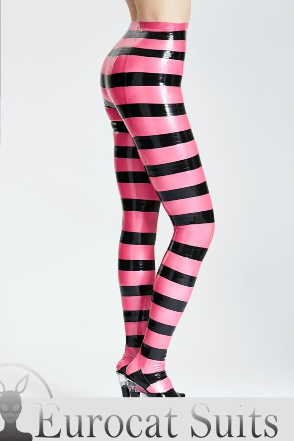 eurocat latex female Leggings 'Candy' Striped Latex Tights