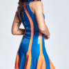 latex 'Filippa' Flared Skirt Sleeveless Mini Dress
