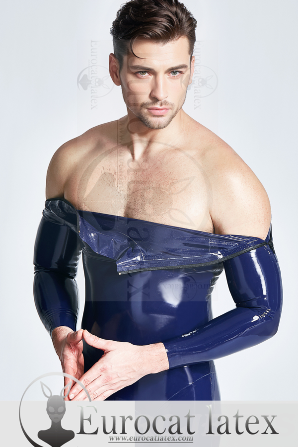 eurocat latex Male Shoulder-zip Catsuit