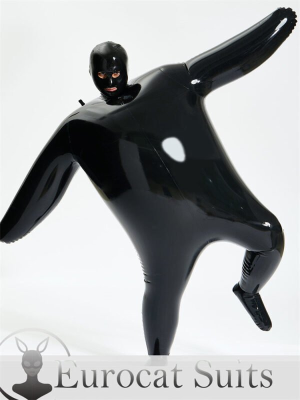 Black Sexy Latex Balloon Man Inflatable Suit rubber