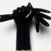 fetish latex Black Classic Short Molded Latex Gloves
