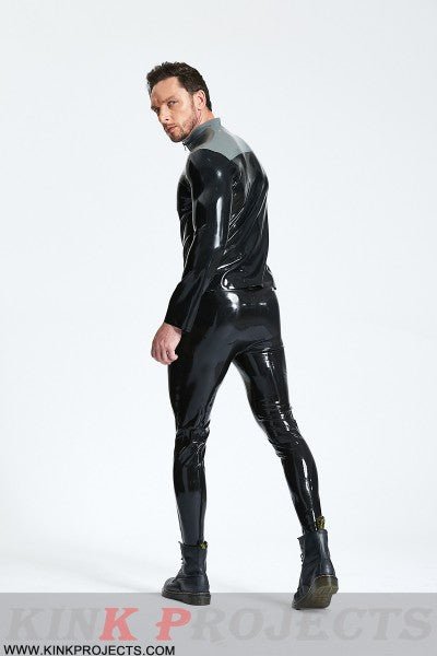 eurocat latex Male Front Zipper Casual Jacket