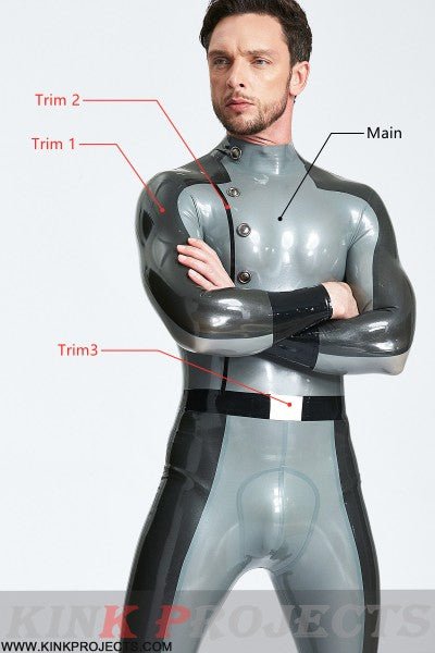 eurocat latex Male 'Flight Commander' rubber Catsuit