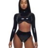 Top  Black  back zipper front tank