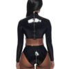 Top  Black  back zipper front tank