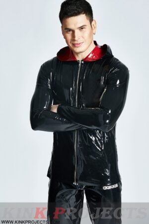 eurocat latex Male Hooded Windbreaker Jacket