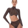 Panties  Smoky Black sexy female with croth zipper
