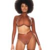 Panties  Smoky Beige sexy female with croth zipper