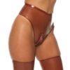 Panties  Smoky Beige sexy female with croth zipper
